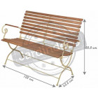 Banc pliable en bois et métal