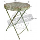 Table bistrot de jardin en métal