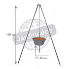 Chaudron en fonte sur trépied 16 litres
