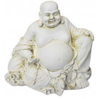 Statue sumo rieur assis en pierre reconstituée