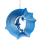 Mobile à vent lune & étoiles bleu 30cm grand modèle