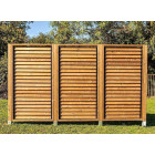 Panneau brise vue habrita foresta tvt 1020 en bois traité 1xh2m ventelles mobiles