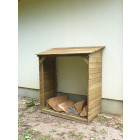 Abri bûches en bois avec plancher tim