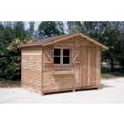 Abri de jardin en pin 21 mm d'épaisseur duo avec plancher