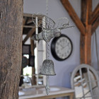 Cloche de jardin abeille blanc patiné