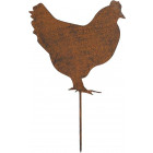 Silhouette poule sur pique