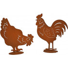 Silhouette poules à poser (lot de 2)