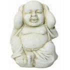 Statuette bouddha rieur mains sur les oreilles