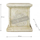 Socle façonné pour statue en pierre reconstituée