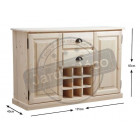 Buffet de cuisine socle avec rangement bouteilles
