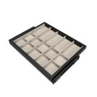 Kit tiroir d'organisation emuca avec glissières à fermeture douce pour armoire module 600mm noir texturé