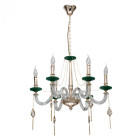 Suspension dorée classic 6 ampoules 105 cm