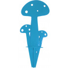 Champignon à planter bleu en métal 15cm