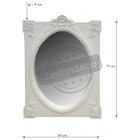 Miroir rectangulaire blanc