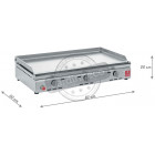 Plancha en inox chef xl 80 cm