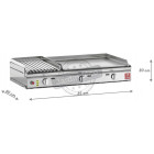 Plancha en inox double plaque clas 80 cm