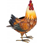 Poule décorative en métal 33 cm