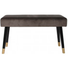 Banc effet velours pieds bicolores