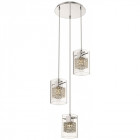 Suspension chrome ipswich 3 lumières