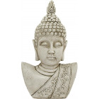 Buste bouddha yeux fermés en pierre reconstituée