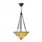 Suspension 40 cm jamelia, verre et métal
