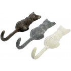 Patère chat 1 crochet  (lot de 3)