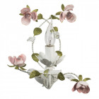 Applique murale blanche flora 1 ampoule 25 cm