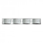 Applique daphné, chrome poli, verre motif bulles, led, 4 éclairages