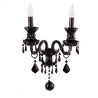 Applique murale noire classic 2 ampoules 20 cm