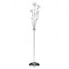 Lampadaire bellis, en chrome et verre