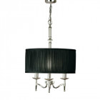 Suspension stanford, nickel, abat-jour noir
