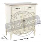 Buffet 2 portes 2 tiroirs en paulownia