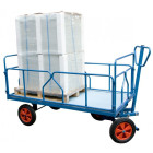 Chariot avant train pivotant roues pneumatiques 1000 kg - Dimension aux choix