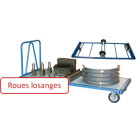 Chariot industriel pour charges lourdes 2000 x 1000 mm roues losange 1200 kg - 800007218