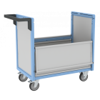 Chariot conteneur PP alvéolaire 250 kg - Avec ou sans toit et dimensions au choix