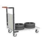 Chariot FLAT-PACK™ modulaire PP alvéolaire 1 dossier plateau bois 850 x 500 mm 250 kg - 806724171