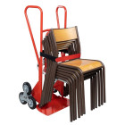 Diable porte-chaises bavette réglable poignées fermées roues étoile CC 250/70 kg