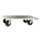 Plateau roulant bois glissnot, 600 x 800 mm, roues NT, 500 kg