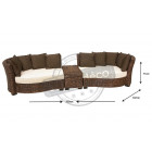 Salon 3 pièces en rotin banana