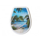 Abattant wc polypropylene fantaisie île
