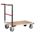 Chariot monté dossier fixe 1000 x 600 mm plateau médium roues TPE 400 kg - 806722240