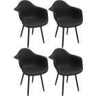 Fauteuil de jardin en résine moss (lot de 4)