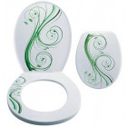 Abattant wc vert et blanc polypropylène