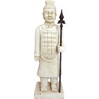 Statue samourai en pierre reconstituée
