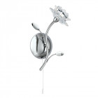 Applique bellis, en chrome et verre
