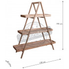 Etagère pliante en bois patiné