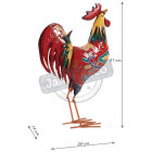 Coq en métal laqué