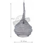 Lampe suspension métal gris blanchi