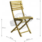 Chaise pliante en bambou