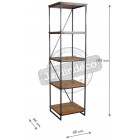 Etagère en bois massif et métal